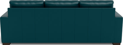 Mas Mesa 101" Deep Leather Estate Sofa - Tribeca Lagoon