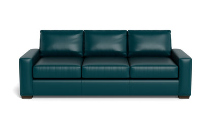 Mas Mesa 101" Deep Leather Estate Sofa - Tribeca Lagoon