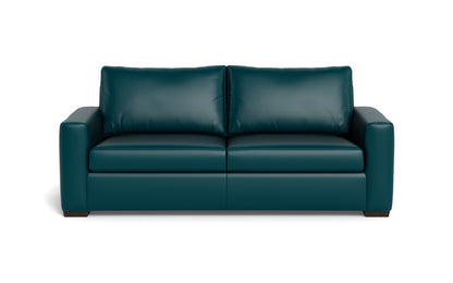 Mas Mesa 88" Deep Leather Sofa - Tribeca Lagoon