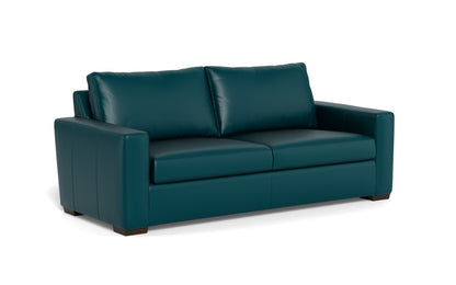 Mas Mesa 88" Deep Leather Sofa - Tribeca Lagoon