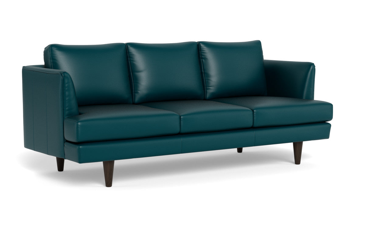 Rainey 83" Leather Sofa - Tribeca Lagoon