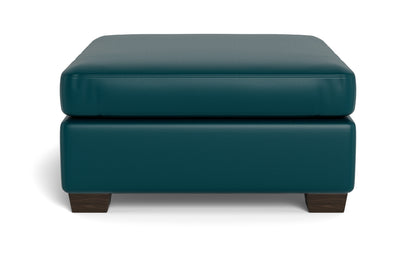 Track Leather Cocktail Ottoman - Tribeca Lagoon