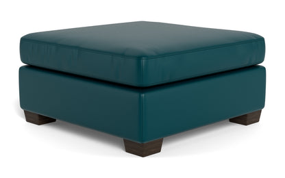Track Leather Cocktail Ottoman - Tribeca Espresso