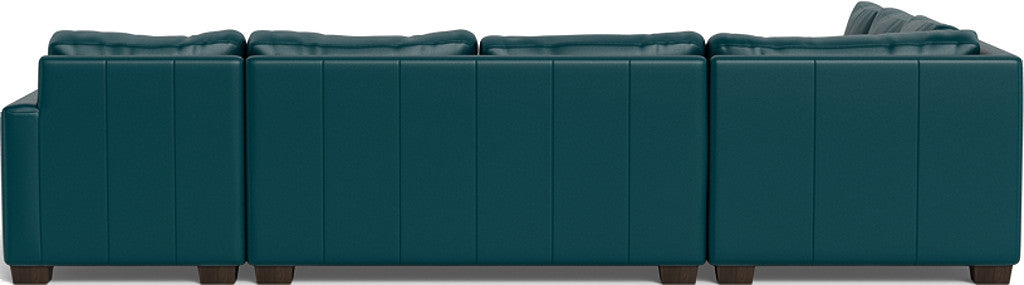Track 141" Leather Corner Sectionals W. Full Sleeper & Right Chaise