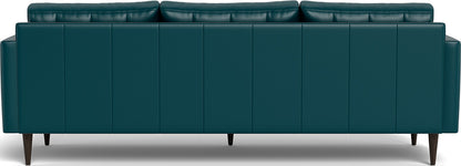 Wallace 98" Leather Estate Sofa - Tribeca Lagoon