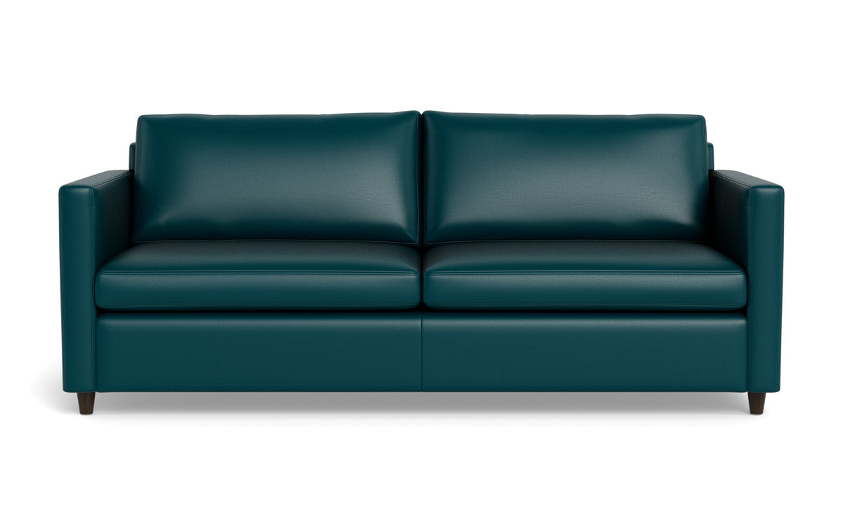 Wallace 74" Leather Untufted Queen Sleeper Sofa - Tribeca Lagoon