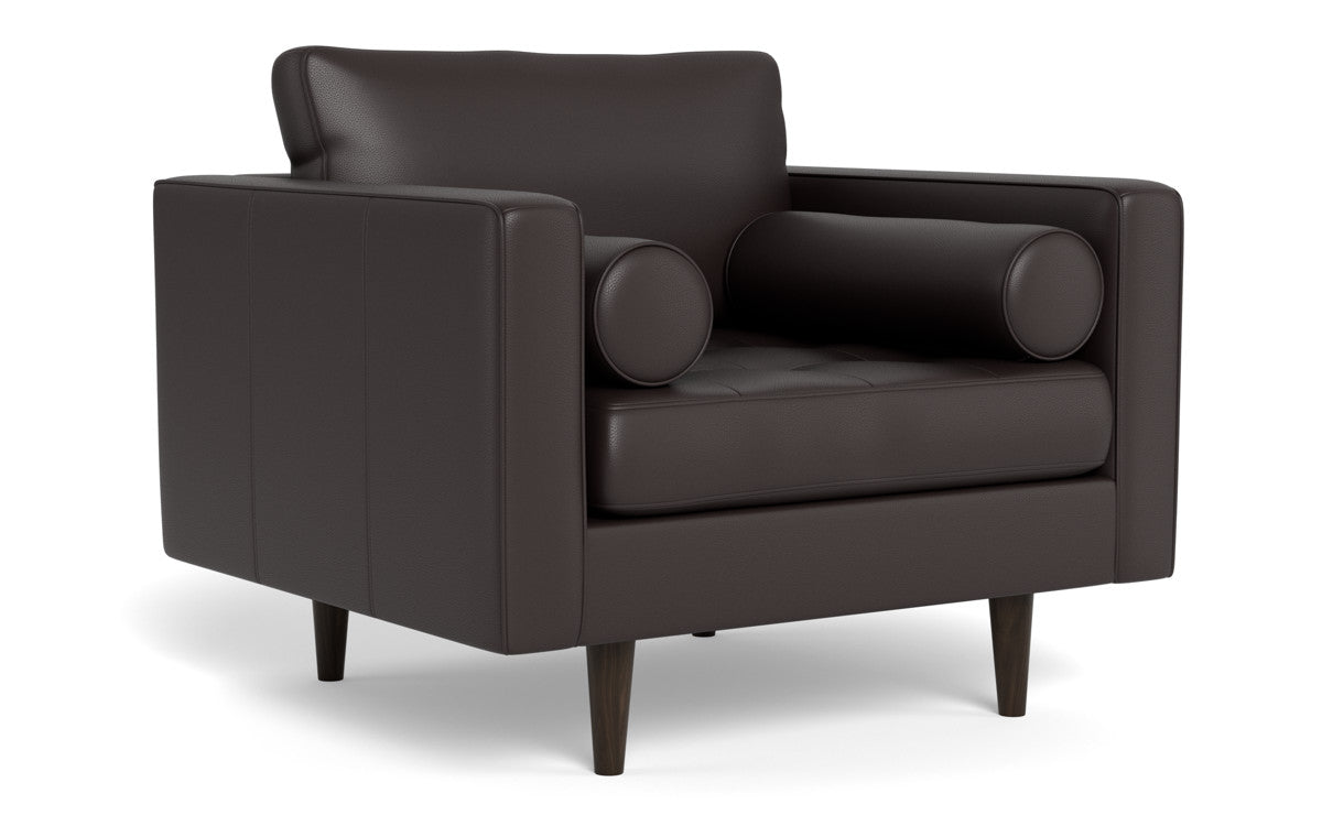 Ladybird 42" Leather Arm Chair - Tribeca Quarry