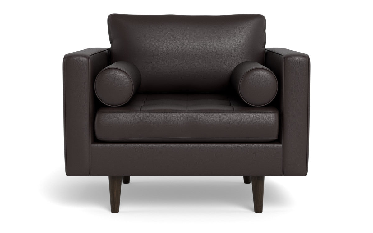 Ladybird 42" Leather Arm Chair - Tribeca Quarry