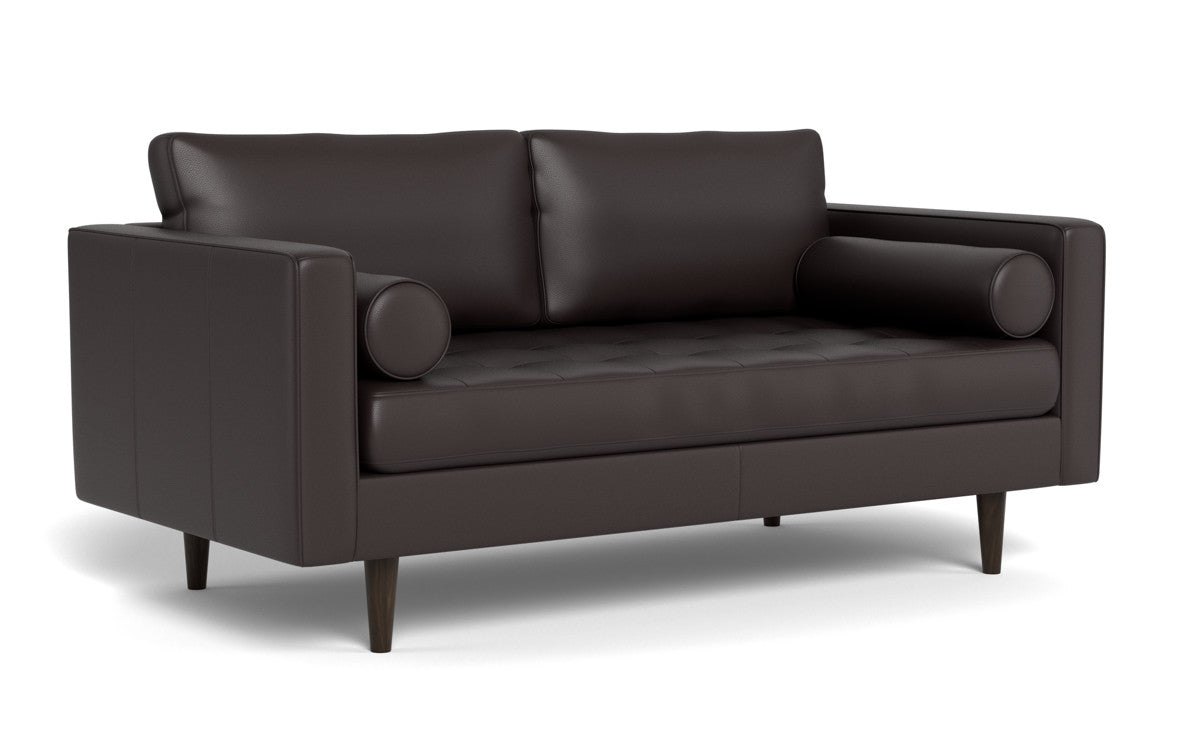 Ladybird 72" Leather Loveseat - Tribeca Quarry