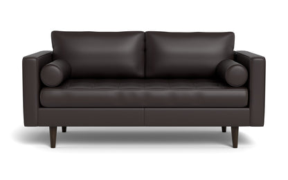 Ladybird 72" Leather Loveseat - Tribeca Quarry