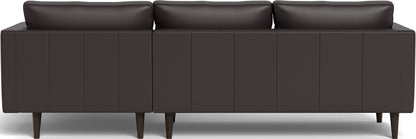 Ladybird 102" Leather Right Chaise Sectional - Tribeca Quarry