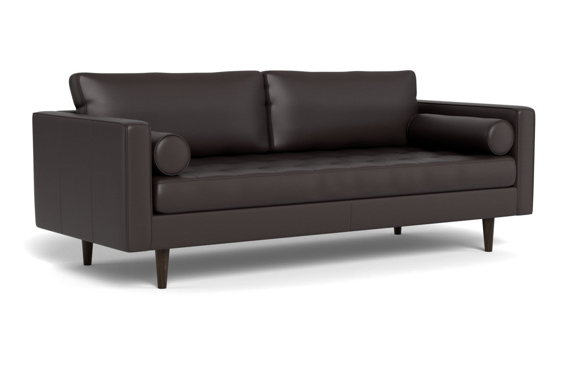 Ladybird 88" Leather Sofa - Tribeca Quarry