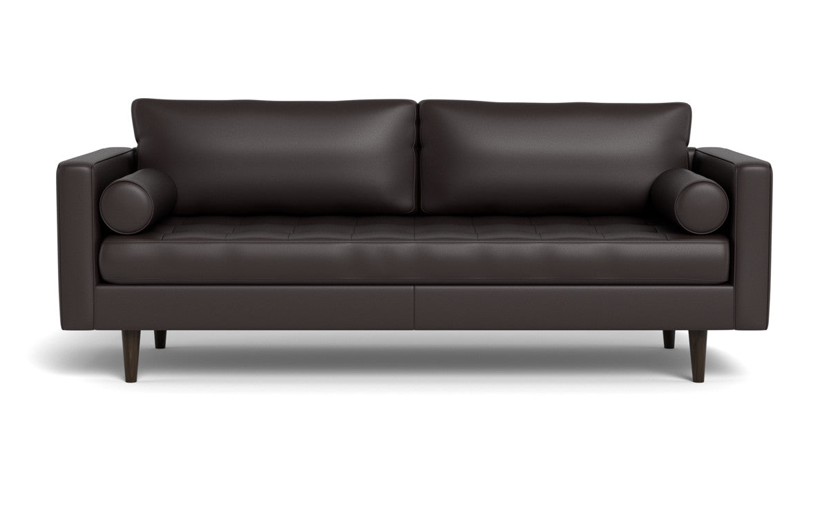 Ladybird 88" Leather Sofa - Tribeca Quarry