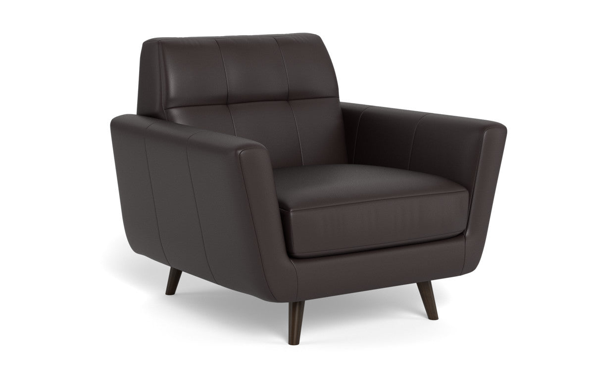 Lamar 42" Leather Arm Chair - Tribeca Quarry