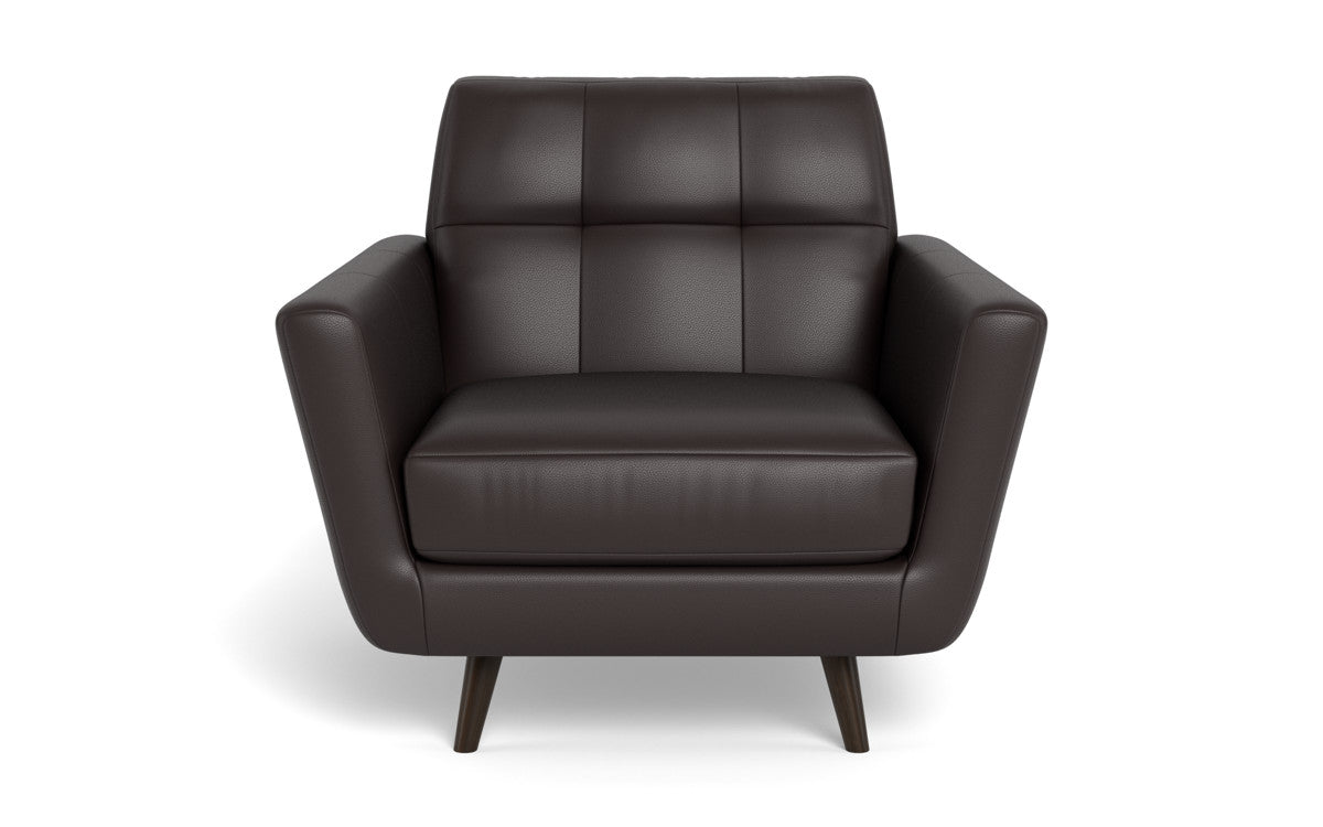 Lamar 42" Leather Arm Chair - Tribeca Quarry