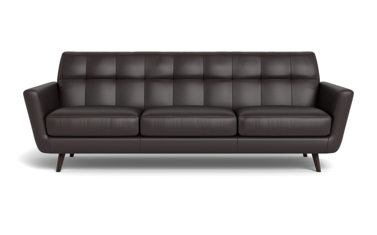 Lamar 96" Leather Estate Sofa - Tribeca Quarry