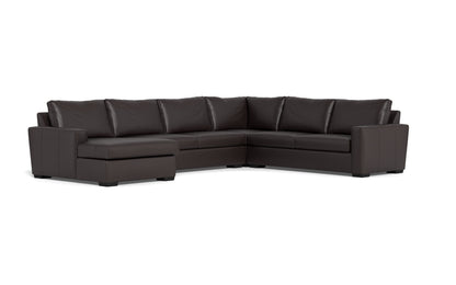 Mesa 156" Leather Corner Sectionals w. Left Chaise - Tribeca Quarry