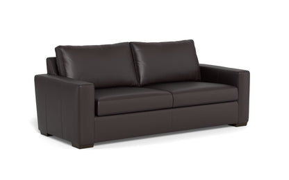 Mas Mesa 88" Deep Leather Sofa - Tribeca Quarry