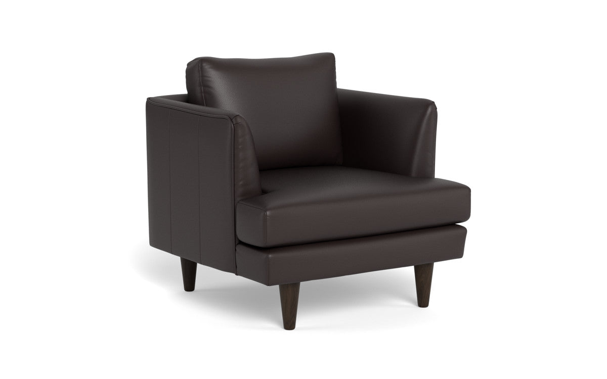 Rainey 35" Leather Arm Chair - Tribeca Quarry