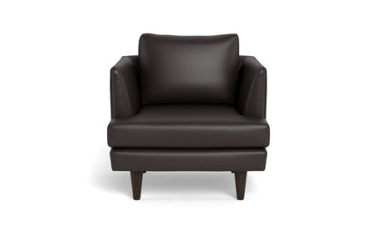 Rainey 35" Leather Arm Chair - Tribeca Quarry