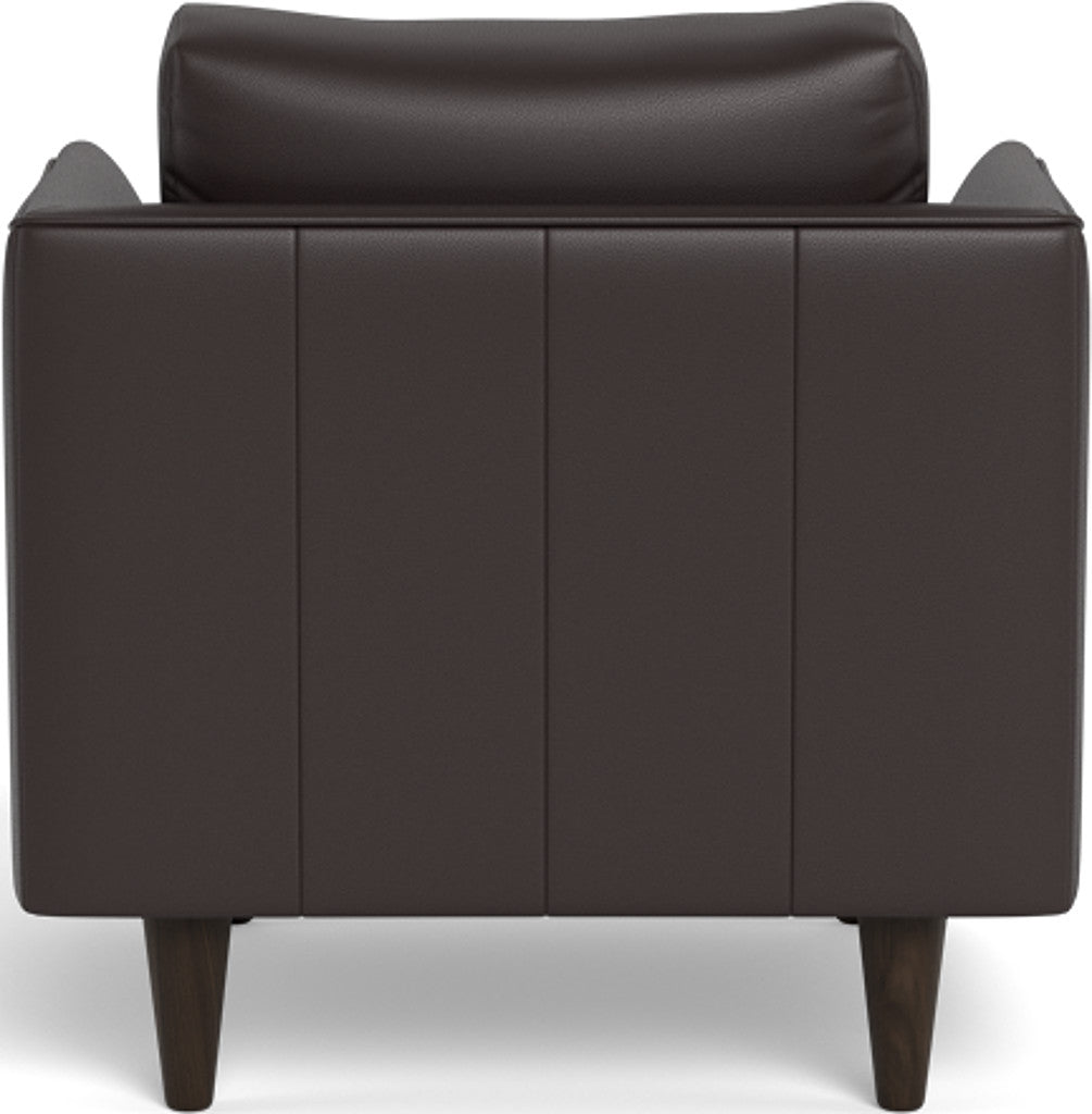 Rainey 35" Leather Arm Chair - Tribeca Quarry