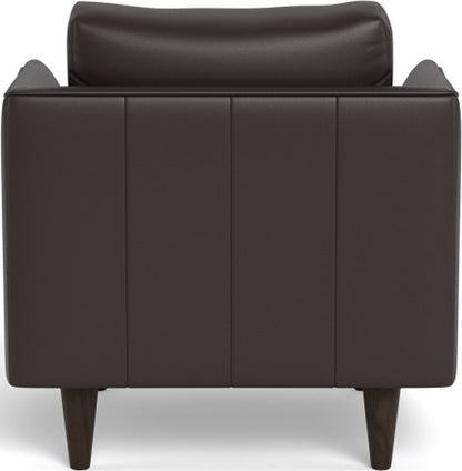 Rainey 35" Leather Arm Chair - Tribeca Quarry