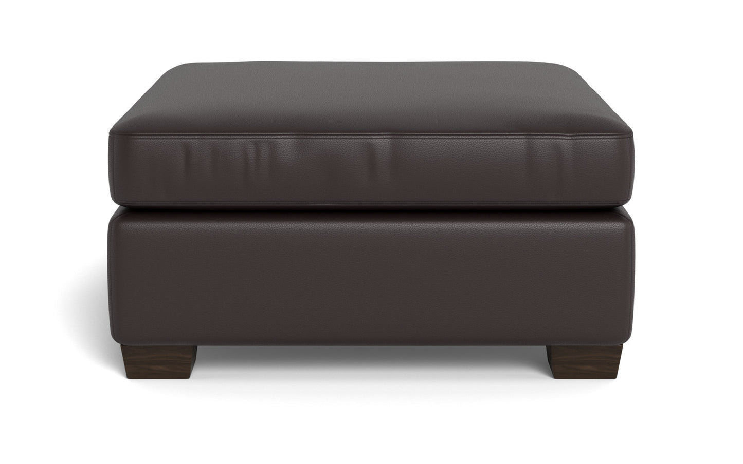 Track Leather Cocktail Ottoman - Tribeca Lagoon