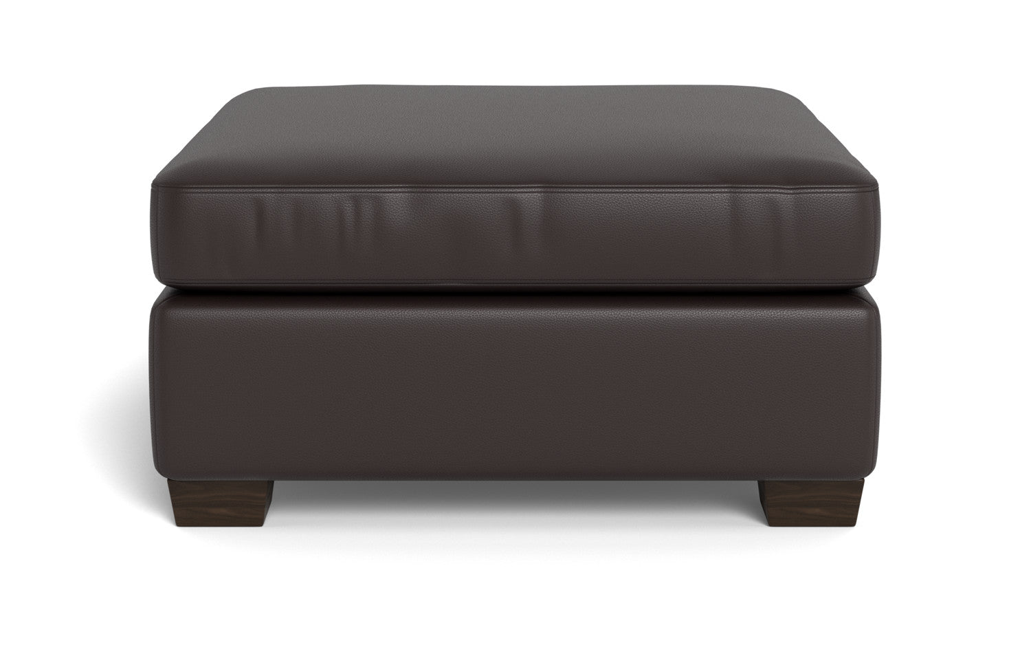Track Leather Cocktail Ottoman - Tribeca Lagoon