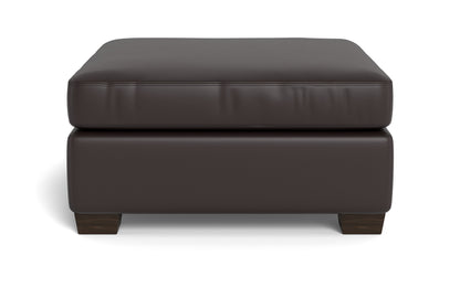 Track Leather Cocktail Ottoman - Tribeca Quarry