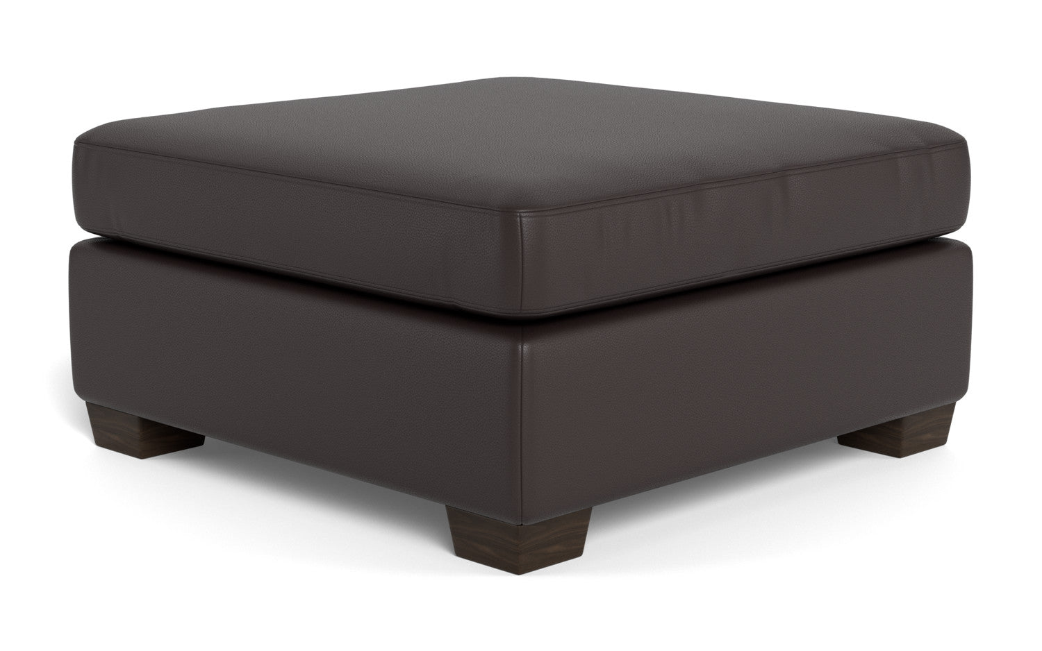 Track Leather Cocktail Ottoman - Tribeca Quarry