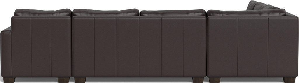 Track 141" Leather Corner Sectionals W. Full Sleeper & Right Chaise