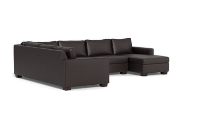 Track 141" Leather Corner Sectionals W. Full Sleeper & Right Chaise