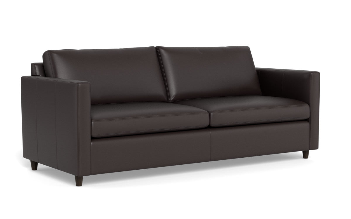 Wallace 74" Leather Untufted Queen Sleeper Sofa - Tribeca Quarry