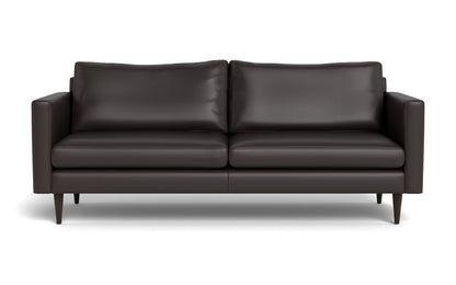 Wallace 85" Leather Untufted Sofa - Tribeca Quarry