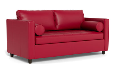 Ladybird 54" Leather Twin Sleeper - Tribeca Scarlet