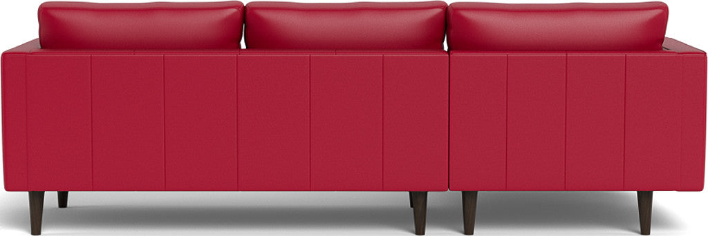 Ladybird 102" Leather Left Chaise Sectional - Tribeca Scarlet