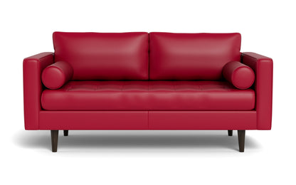 Ladybird 72" Leather Loveseat - Tribeca Scarlet