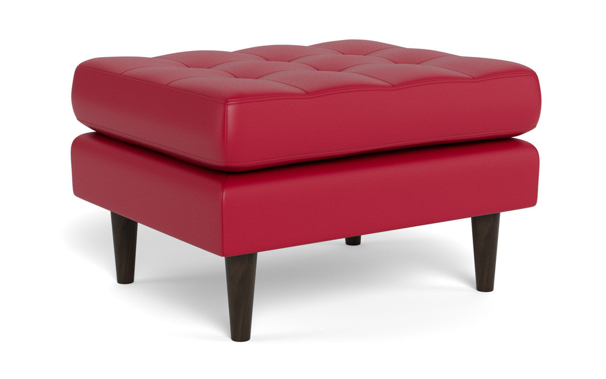 Ladybird Leather Ottoman - Tribeca Scarlet