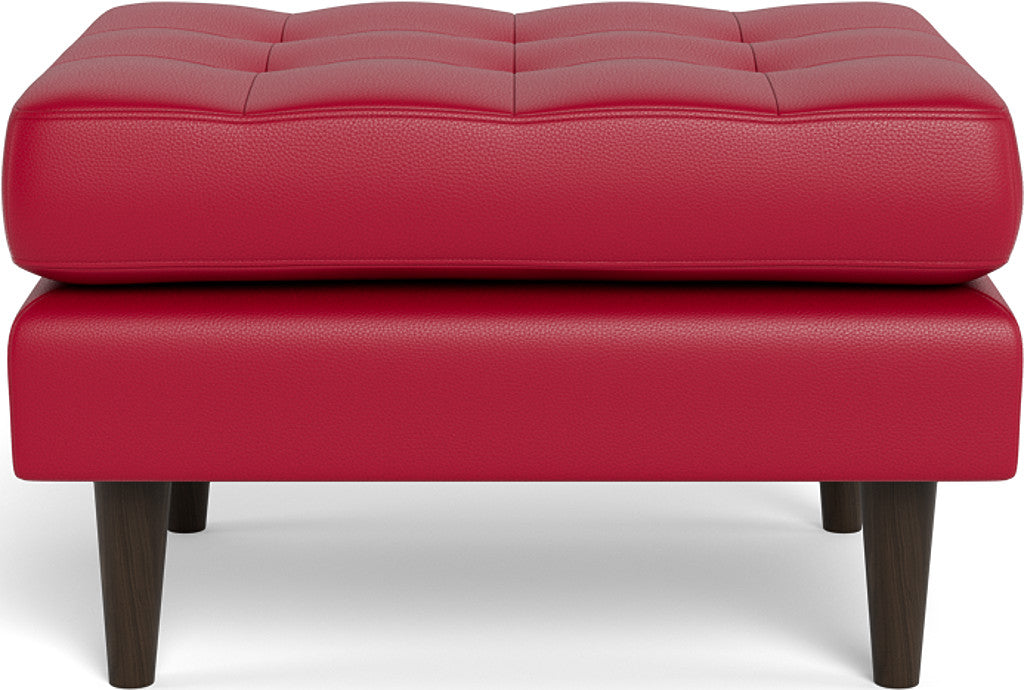 Ladybird Leather Ottoman - Tribeca Scarlet