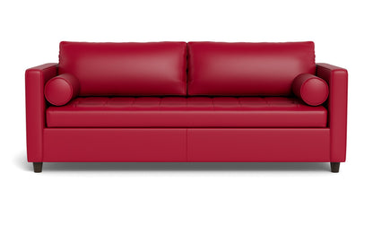 Ladybird 88" Leather Queen Sleeper - Tribeca Scarlet