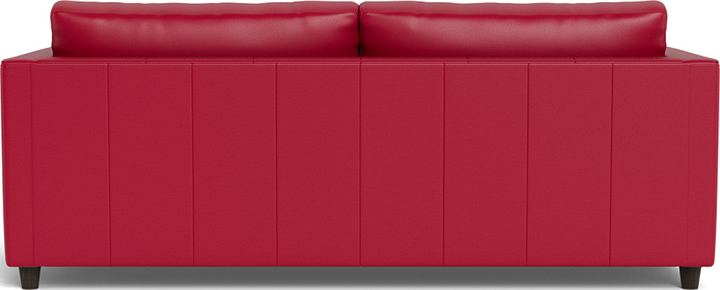 Ladybird 88" Leather Queen Sleeper - Tribeca Scarlet