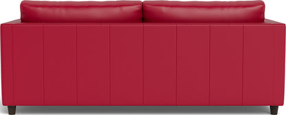 Ladybird 88" Leather Queen Sleeper - Tribeca Scarlet