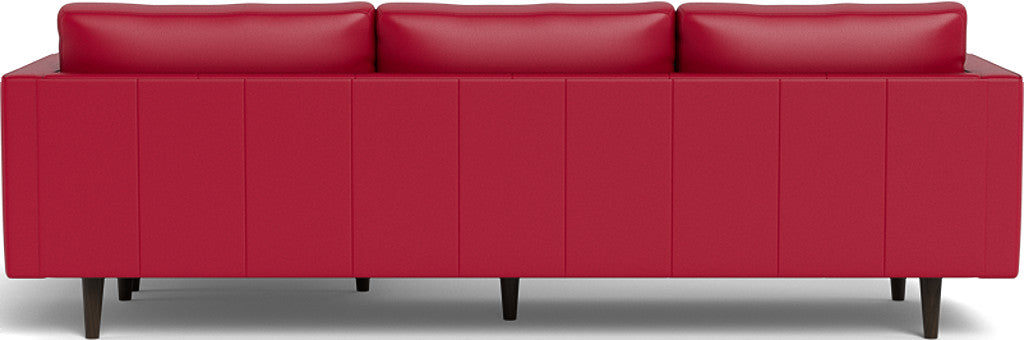 Ladybird 104" Leather Reversible Sofa Chaise - Tribeca Scarlet