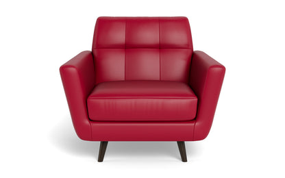 Lamar 42" Leather Arm Chair - Tribeca Scarlet