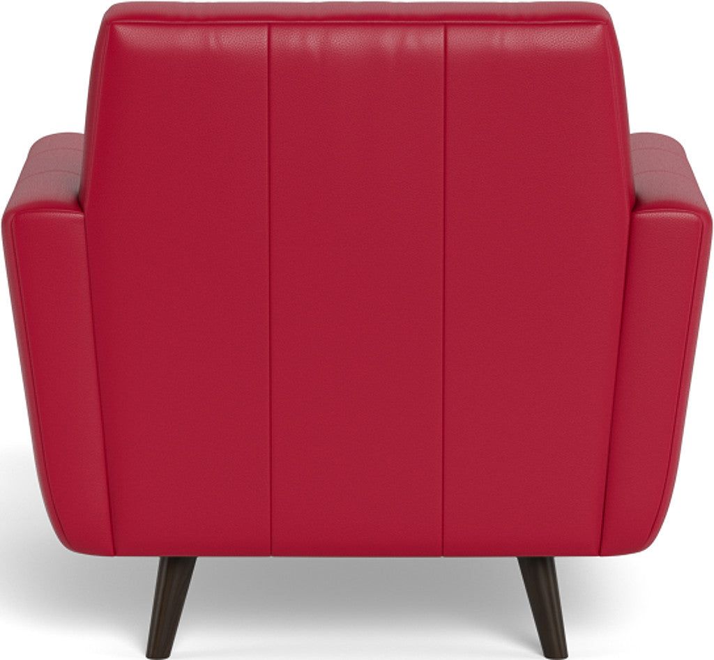 Lamar 42" Leather Arm Chair - Tribeca Scarlet