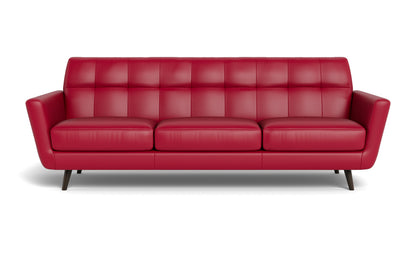 Lamar 96" Leather Estate Sofa - Tribeca Scarlet