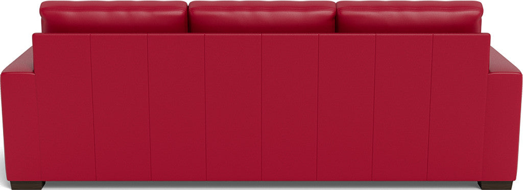 Mas Mesa 101" Deep Leather Estate Sofa - Tribeca Scarlet