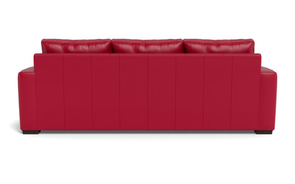 Mesa 101" Leather Estate Sofa - Tribeca Scarlet