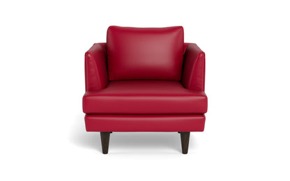 Rainey 35" Leather Arm Chair - Tribeca Scarlet