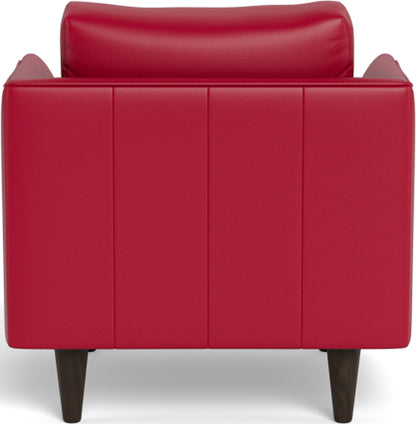 Rainey 35" Leather Arm Chair - Tribeca Scarlet